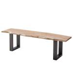 Banc en bois massif KAPRA Acacia brun - Largeur : 160 cm - Métal vintage - Forme en U