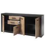 Buffet Bozel II Marron - Gris - Bois manufacturé - 198 x 88 x 43 cm