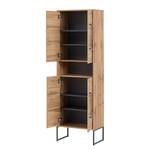 Kast Limmo Bruin - Plaatmateriaal - Metaal - 57 x 185 x 33 cm