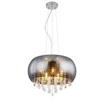 Hanglamp Kalla I rookglas/chroom - 5 lichtbronnen
