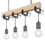 Suspension Ytrac I Fer / Pin massif - 4 ampoules