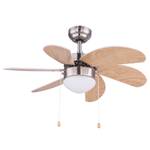 Plafonnier ventilateur Rivaldo I Verre opalin / Fer - 1 ampoule