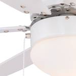 Plafondventilator Rivaldo II opaalglas / ijzer - 1 lichtbron