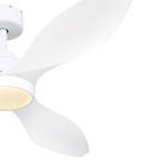 Plafonnier ventilateur Maggie I Plexiglas / Fer - 1 ampoule - Blanc