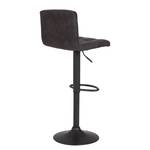 Chaises de bar Gasny (lot de 2) Microfibre / Acier - Anthracite