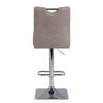 Chaises de bar Topid II (lot de 2) Microfibre / Acier - Beige vintage / Chrome