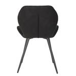 Chaises capitonnées McLean (lot de 2) Microfibre / Acier - Noir vintage