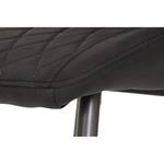 Chaises capitonnées McLean (lot de 2) Microfibre / Acier - Noir vintage