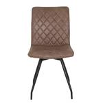 Gestoffeerde stoelen Lakemont (2 stuk) microvezel/staal - Bruin