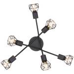 Plafondlamp Xara IV ijzer - 6 lichtbronnen