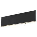 Applique murale Siegfried Plexiglas / Aluminium - 1 ampoule - Noir - Largeur : 30 cm