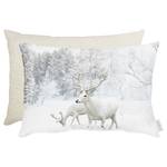 Coussin 3603 Polyester / Coton - Blanc / Beige