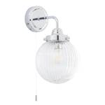 Wandlamp Kelidge transparant glas / ijzer - 1 lichtbron