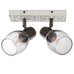 Plafondlamp Tolosa rookglas / ijzer - 2 lichtbronnen - Aantal lichtbronnen: 2