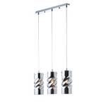 Hanglamp Curly rookglas / aluminium - 3 lichtbronnen