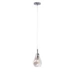 Hanglamp Drops I rookglas / aluminium - 1 lichtbron