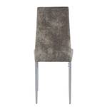 Chaises capitonnées Orelle II (lot de 2) Microfibre / Fer - Gris