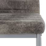 Chaises capitonnées Orelle II (lot de 2) Microfibre / Fer - Gris