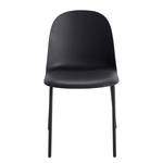 Chaises Borny I (lot de 2) Matière plastique - Fer - Noir