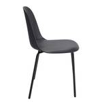 Chaises Borny I (lot de 2) Matière plastique - Fer - Noir