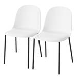 Chaises Borny I (lot de 2) Matière plastique - Fer - Blanc