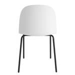 Chaises Borny I (lot de 2) Matière plastique - Fer - Blanc