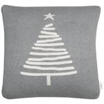 Housse de coussin Knitted Tree Coton - Gris