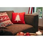 Housse de coussin Knitted Red Tree Coton - Rouge