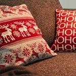 Kussensloop Nordic Deer textielmix - rood