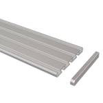 Rail coulissant Nybro (3-4 coulisses) Gris argenté - Largeur : 120 cm