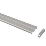 Rail coulissant Nybro (1-2 coulisses) Gris argenté - Largeur : 320 cm