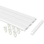 Rail coulissant Husby (3-4 coulisses) Blanc - Largeur : 540 cm