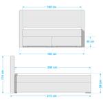 Letto boxspring Senga Tessuto - 160 x 200cm