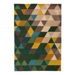 Wollen vloerkleed Prism II wol - groen/meerdere kleuren - 80 x 150 cm