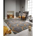 Tapis épais Honeycomb Polyester - Gris - 120 x 170 cm