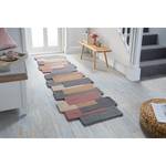 Tapis de couloir en laine Collage Laine - Beige / Rose - 60 x 230 cm