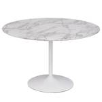 Table Vernet Imitation marbre blanc