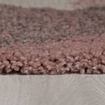 Hoogpolig vloerkleed Nuru polypropeen - Grijs/roze - 80 x 150 cm