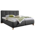 Gestoffeerd bed Trotwood Donkergrijs - 200 x 200cm