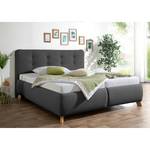 Gestoffeerd bed Trotwood Donkergrijs - 200 x 200cm