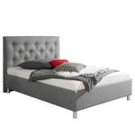 Gestoffeerd bed Yorktown Heldergrijs - 160 x 200cm