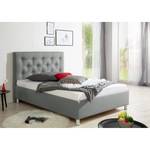 Gestoffeerd bed Yorktown Heldergrijs - 160 x 200cm