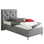 Letto imbottito Yorktown Color grigio chiaro - 100 x 200cm