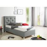 Letto imbottito Yorktown Color grigio chiaro - 100 x 200cm