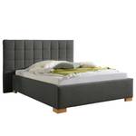 Letto imbottito Whitewood Grigio scuro - 140 x 200cm