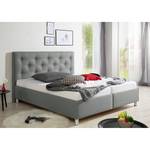 Letto imbottito Yorktown Color grigio chiaro - 200 x 200cm