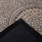 Tapis Mandala Jute / Coton - Charbon de bois / Beige