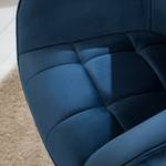 Chaise de bureau Valady I Velours / Fer - Bleu / Noir