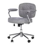 Chaise de bureau Orlu II Tissu / Fer - Gris clair / Chrome