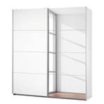 Armoire à portes coulissantes Caracas I Blanc alpin - Largeur : 226 cm - Premium - 1 miroir